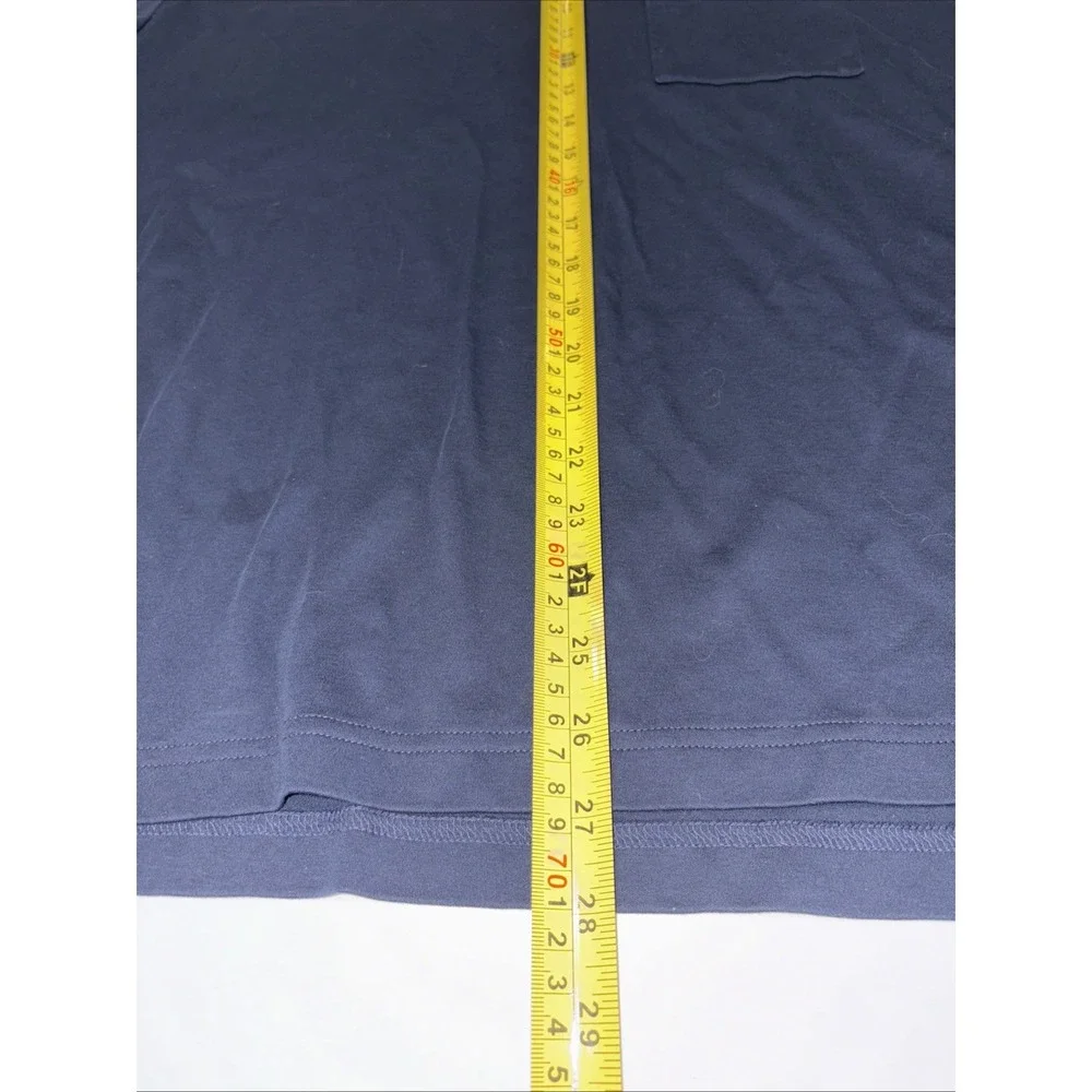 Untuckit Mens Medium Blue Stretch Knit Golf Polo Short Sleeve 100% Cotton‎ 2XL